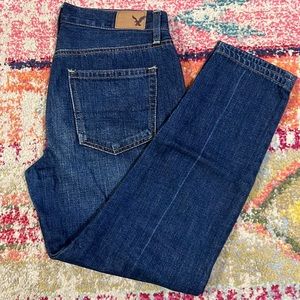 Dark blue vintage high rise American Eagle jeans
